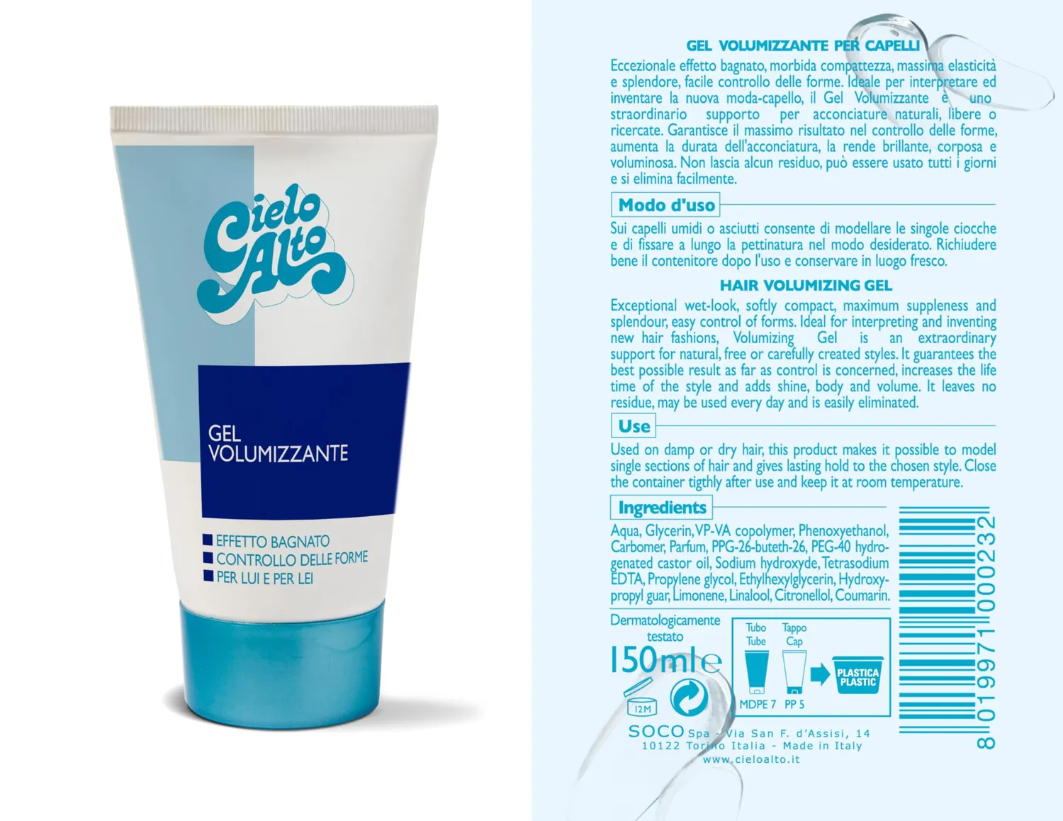 Cielo Alto Gel Volumizzante 150 ml effetto bagnato