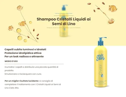 Cielo Alto Shampoo Cristalli Liquidi Semi di Lino 500 ml