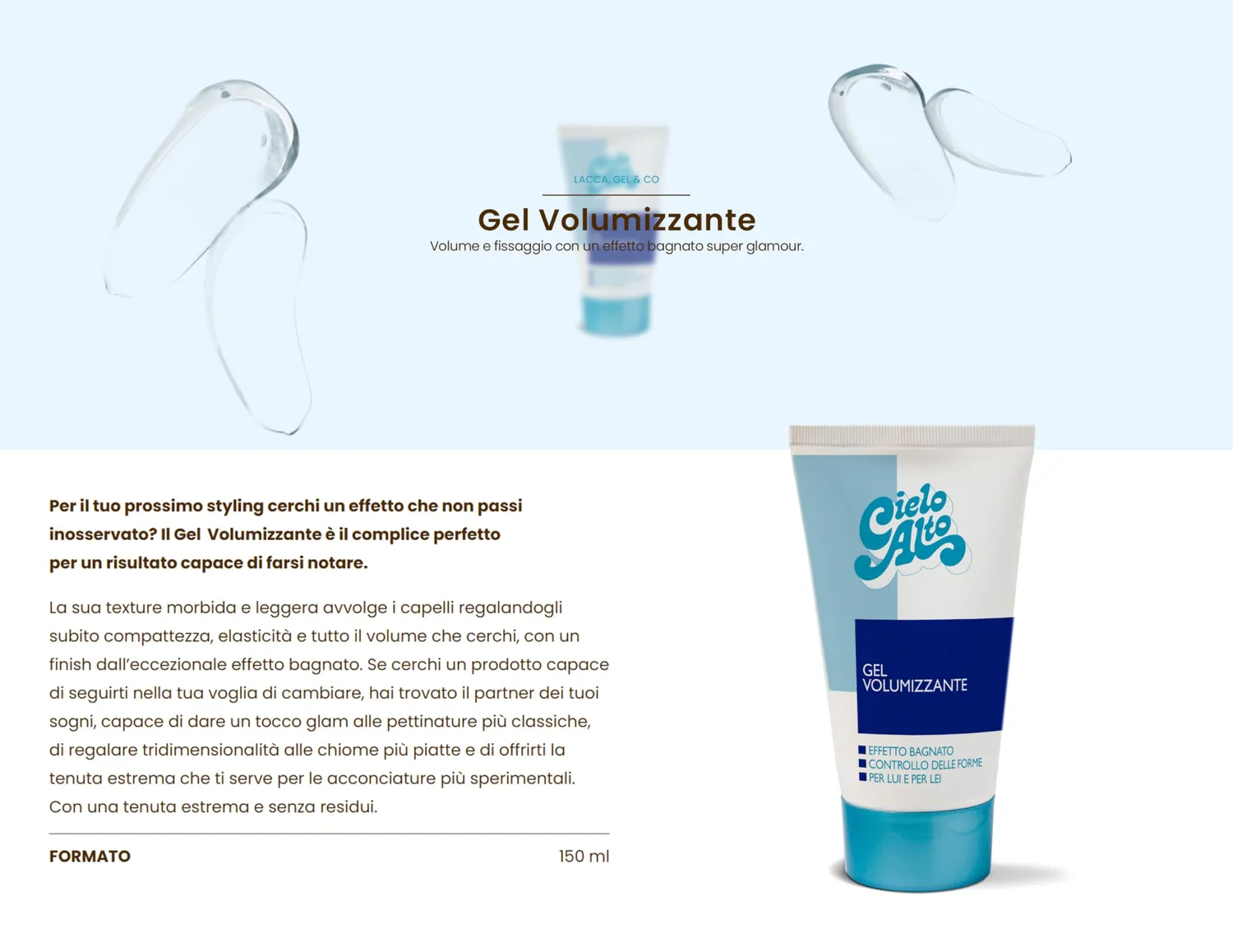 Cielo Alto Gel Volumizzante 150 ml effetto bagnato