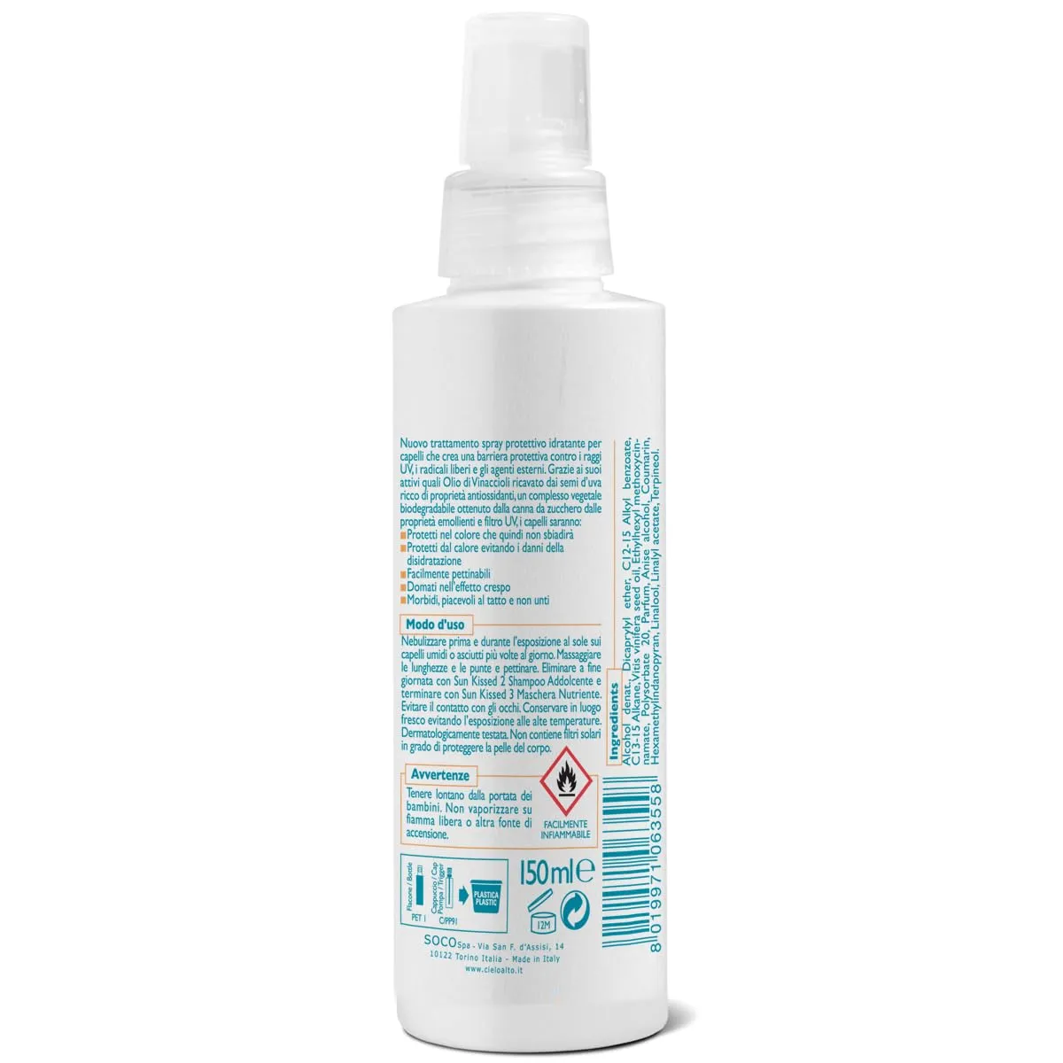 Cielo Alto Sun Kissed 1 Spray Protettivo Capelli 150 ml