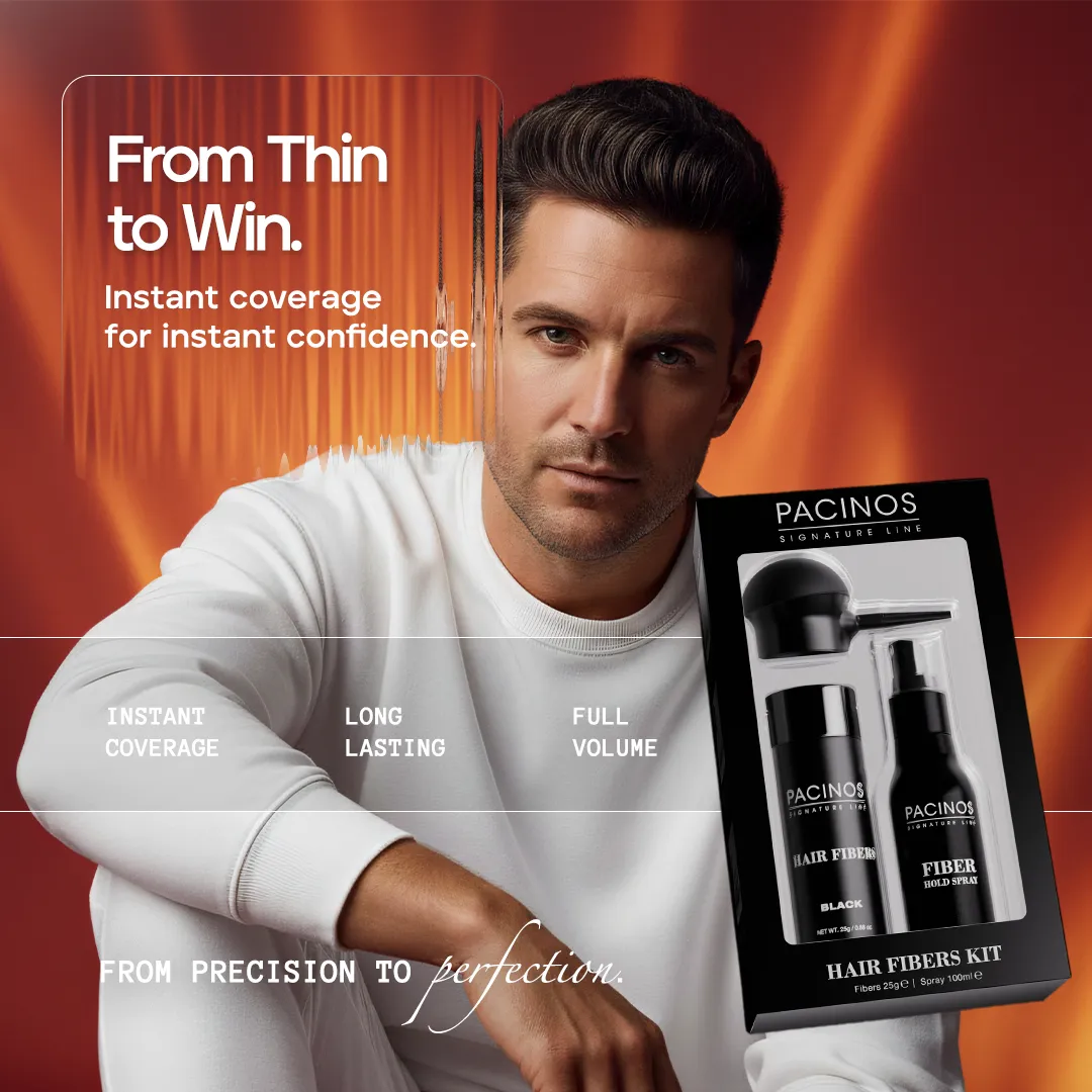 Pacino's Hair Fiber Kit Nero Fibre Capelli Cheratina