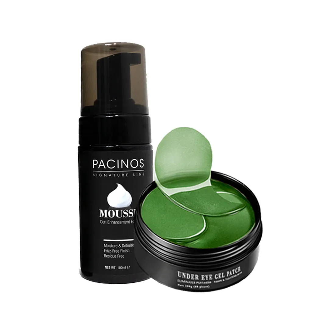 Pacino's mousse ricci + patch occhi kit viso capelli