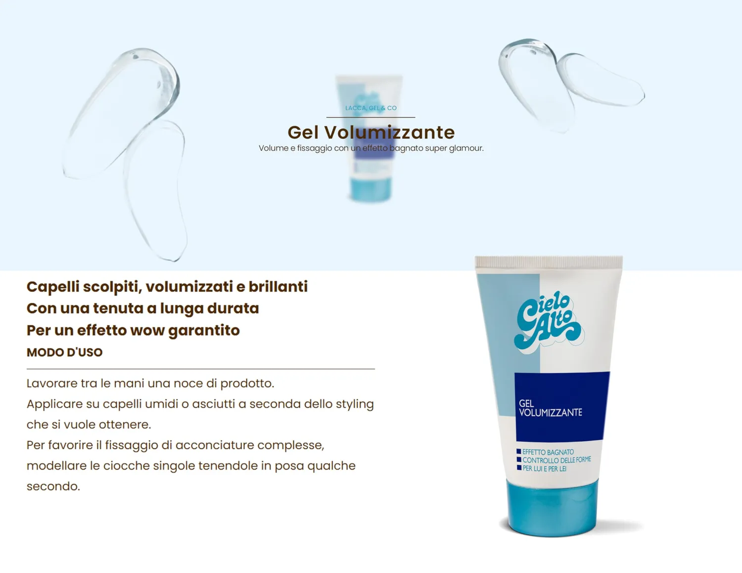 Cielo Alto Gel Volumizzante 150 ml effetto bagnato