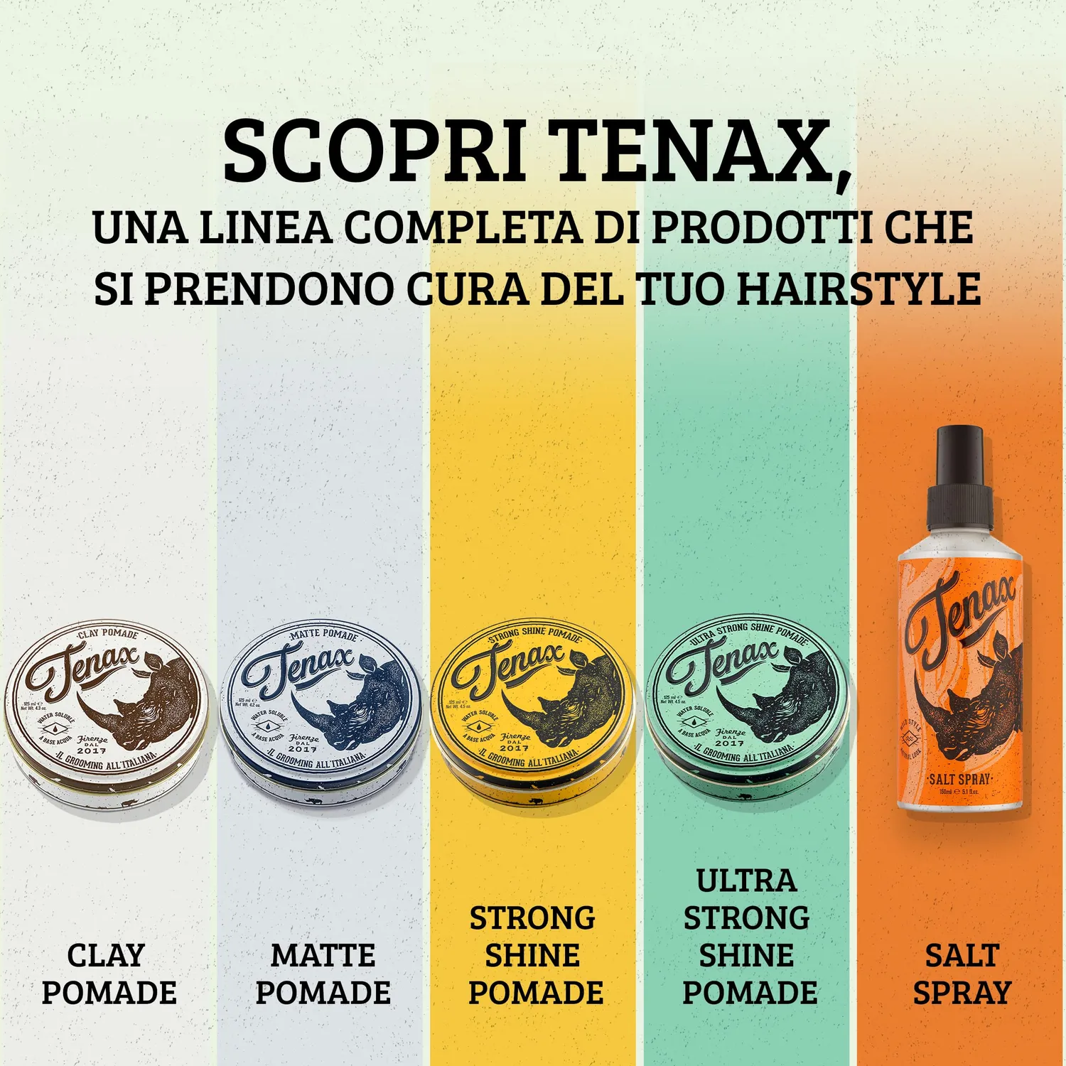 Tenax Strong Shine pomade cera capelli uomo lucida 125 ml