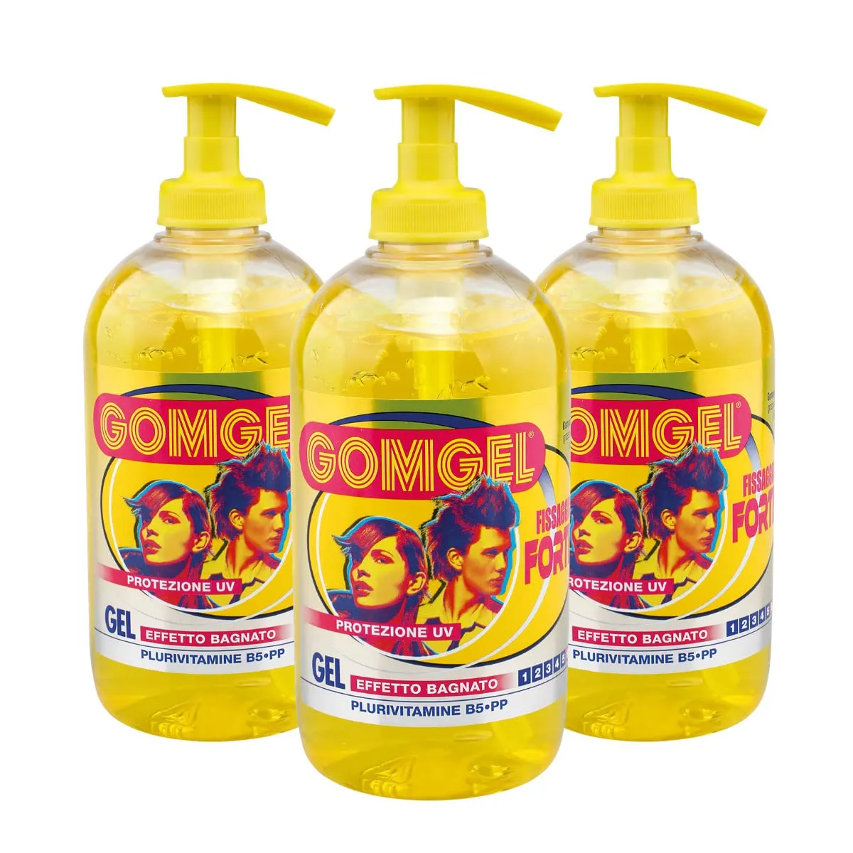 Gomgel gel capelli forte 6x250 ml effetto bagnato