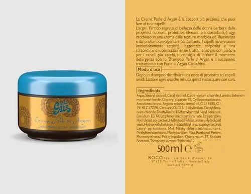 Cielo Alto Crema Perle di Argan 500 ml capelli secchi