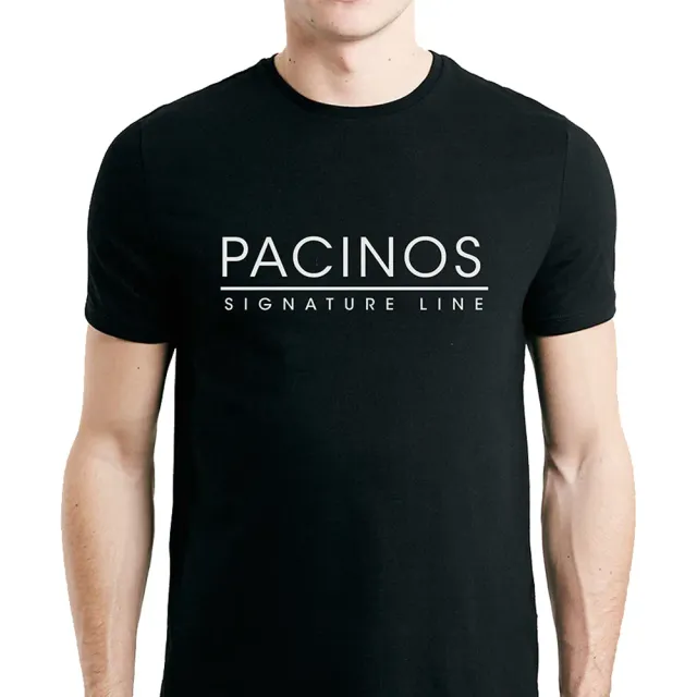 Pacino's Signature Line T-Shirt Uomo Nera Cotone