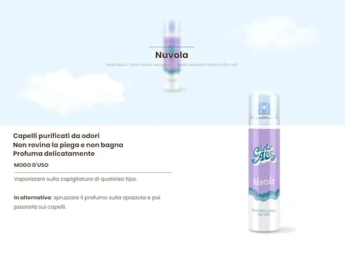 Cielo Alto Nuvola profumo capelli 75 ml no gas