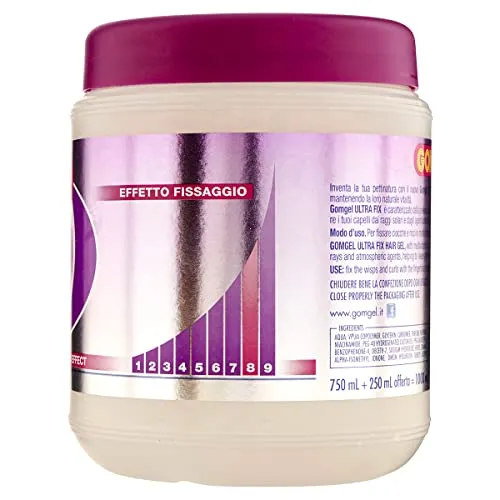 Gomgel Ultra Fix Gel Capelli 1000 ml Effetto Bagnato Forte