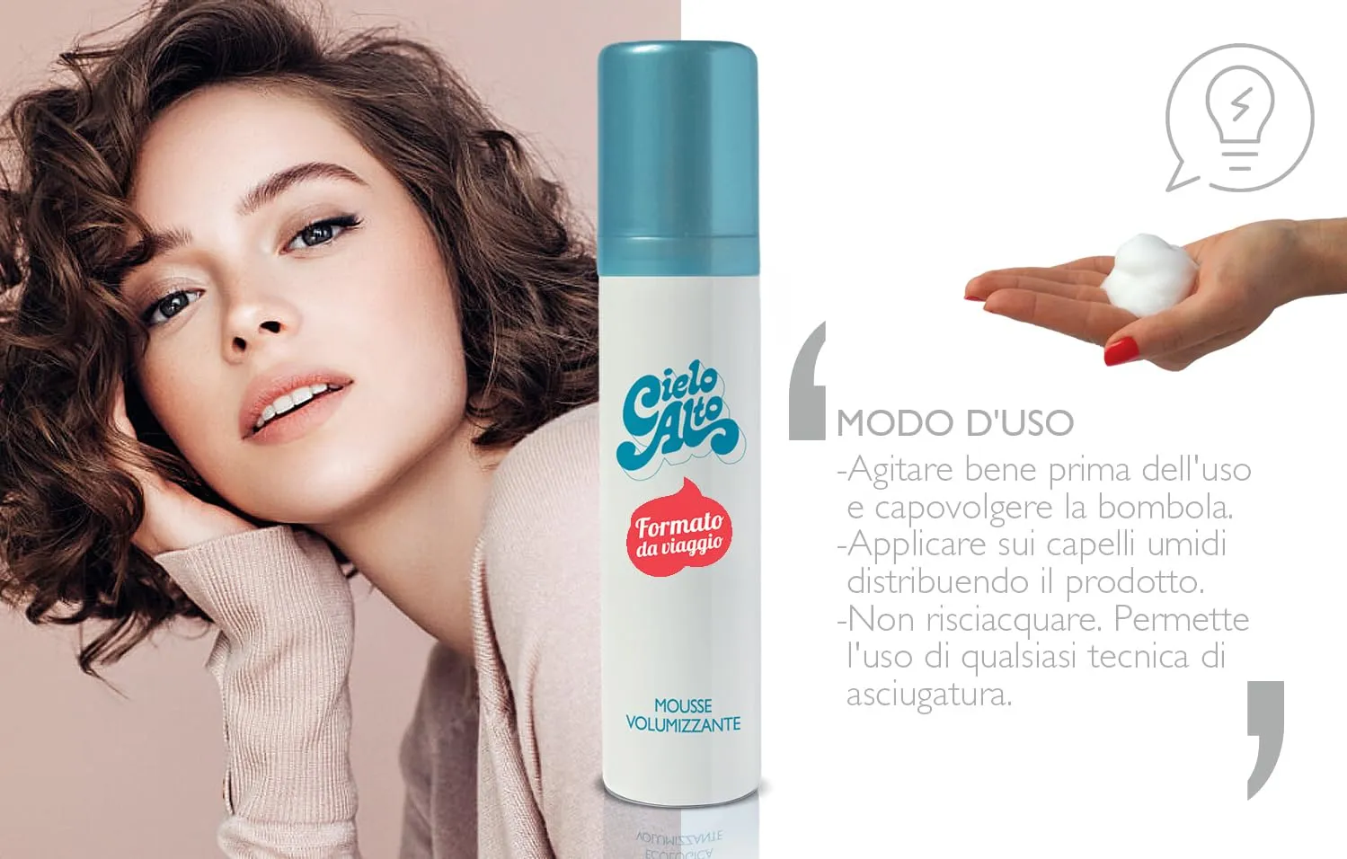 Cielo Alto Spuma mousse capelli 150 ml volumizzante