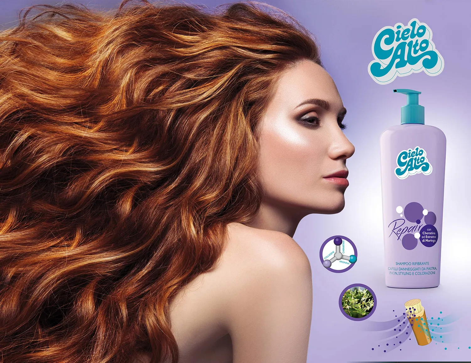 Cielo Alto Shampoo Rifibrante 500 ml Cheratina e Collagene