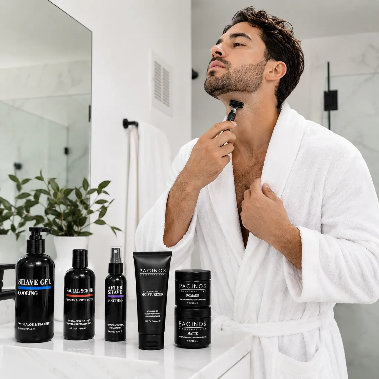 Pacino's Grooming Essentials Bundle Kit Rasatura 5 Pezzi