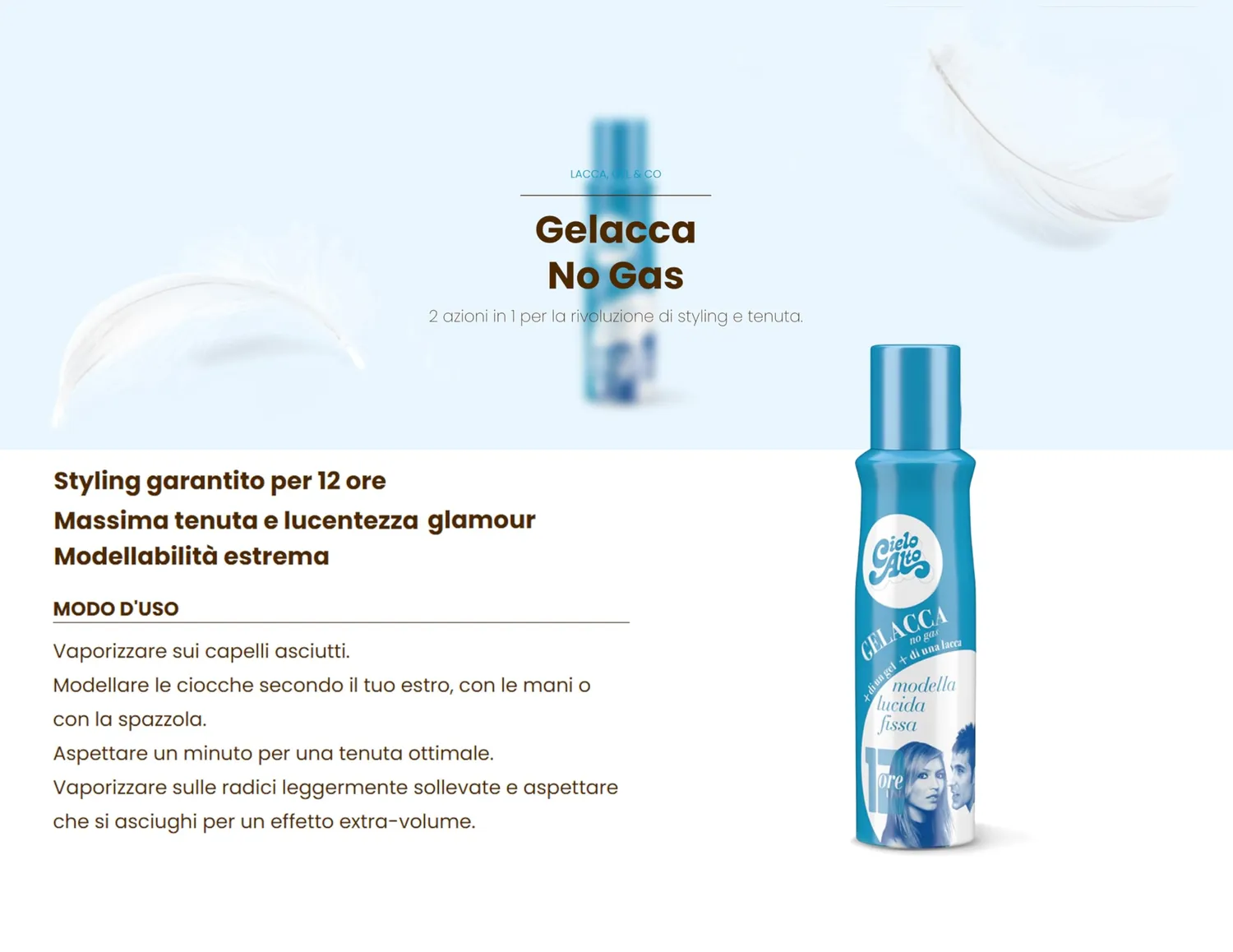 Cielo Alto Gelacca Spray 2x150 ml fissaggio luminoso