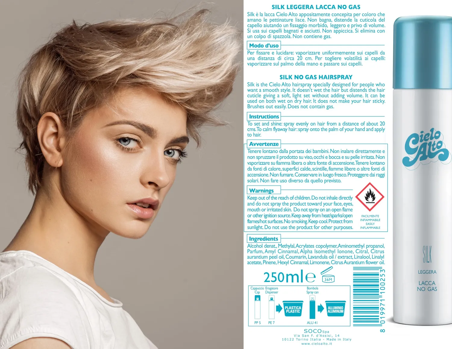 Cielo Alto Lacca Silk 250 ml fissaggio leggero