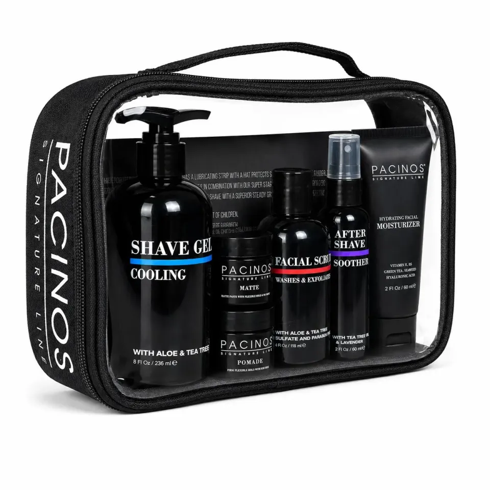 Pacino's Grooming Essentials Bundle Kit Rasatura 5 Pezzi