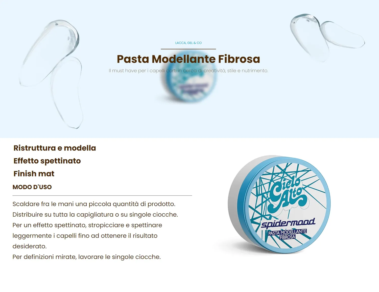 Cielo Alto Spidermood Pasta 90 ml effetto mat
