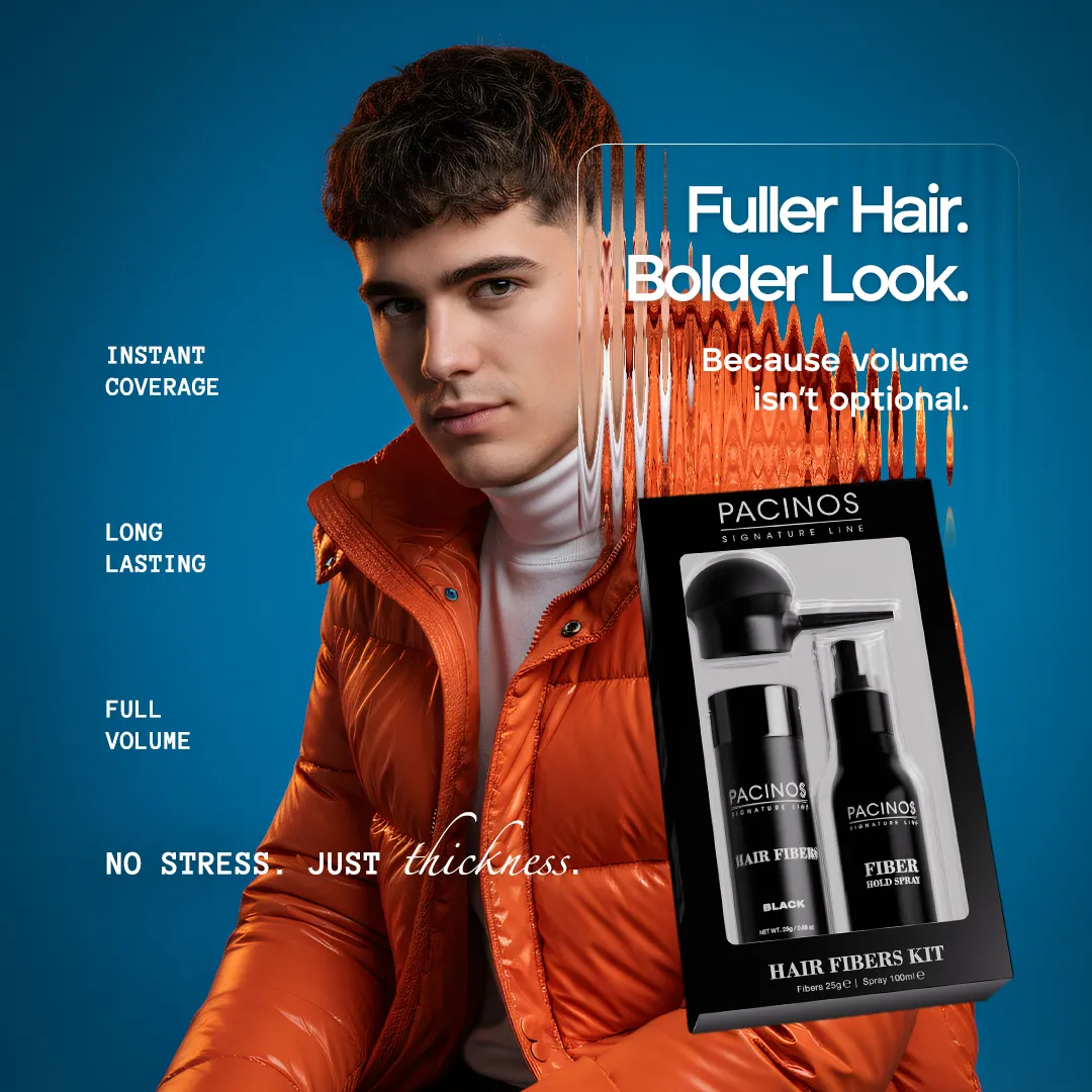 Pacino's Hair Fiber Kit Nero Fibre Capelli Cheratina