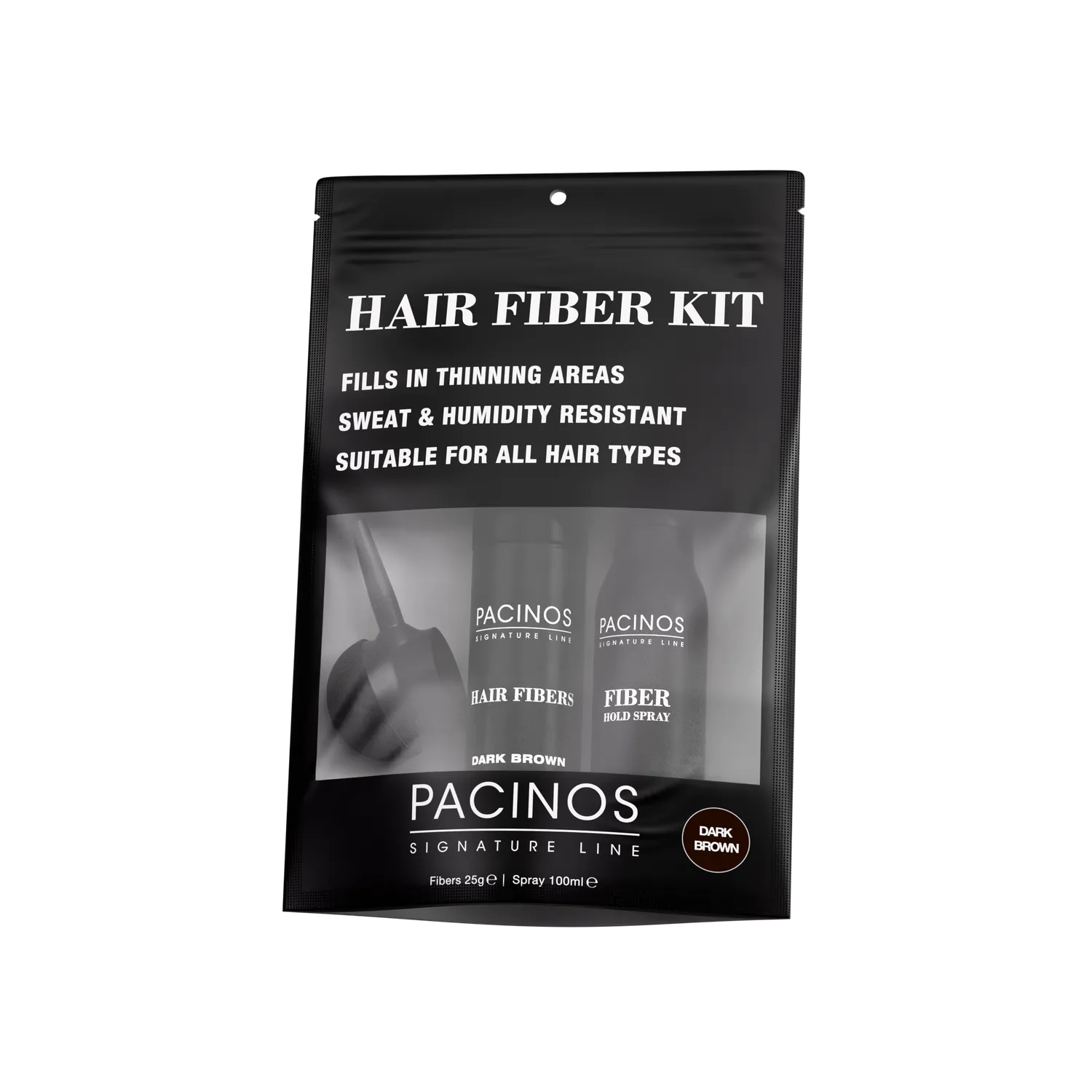 Pacino's Hair Fiber Kit Nero Fibre Capelli Cheratina