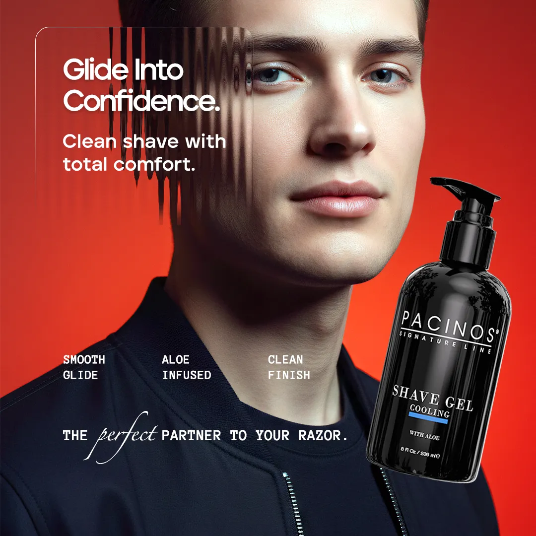Pacino's Shave Gel gel da barba rinfrescante 236 ml