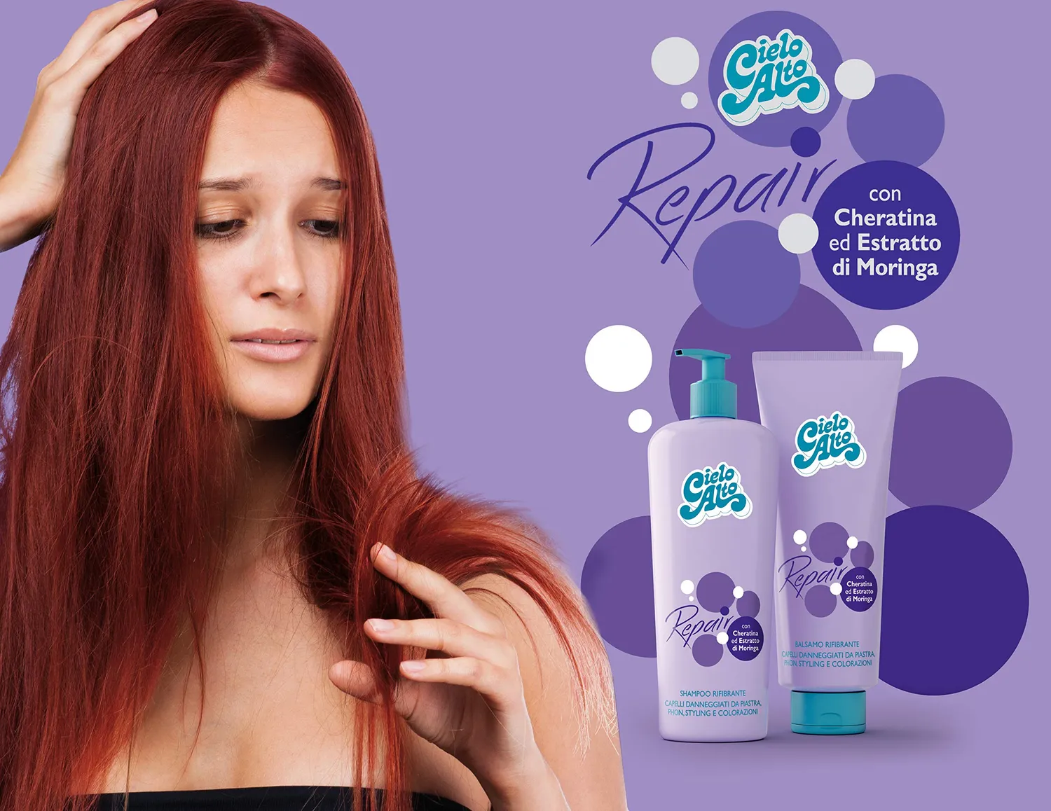 Cielo Alto Shampoo Rifibrante 500 ml Cheratina e Collagene
