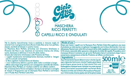 Cielo Alto Maschera Ricci Perfetti 500 ml Anticrespo