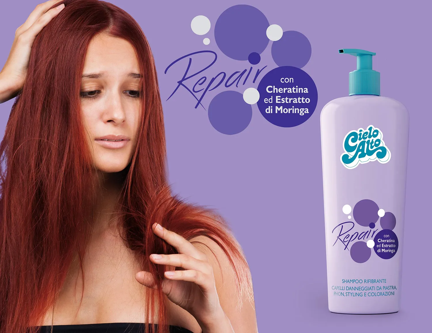 Cielo Alto Shampoo Rifibrante 500 ml Cheratina e Collagene