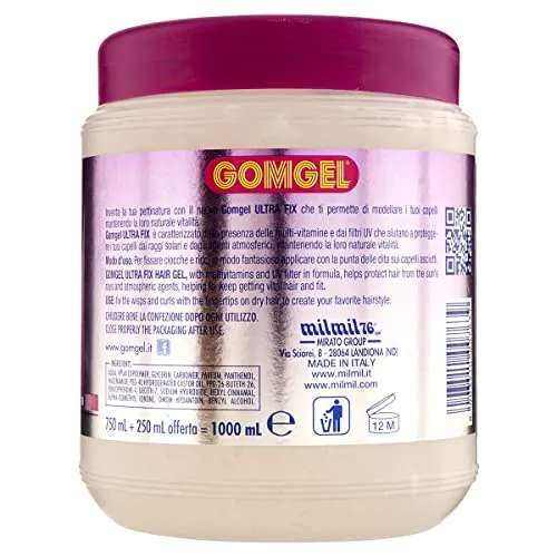 Gomgel Ultra Fix Gel Capelli 1000 ml Effetto Bagnato Forte